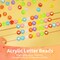 1400 Pieces Letter Beads for Jewelry Making, 28 Patterns and 8 Colors of Alphabet Beads, Colorful Smiley Face Beads and Heart Beads for Bracelet Making
